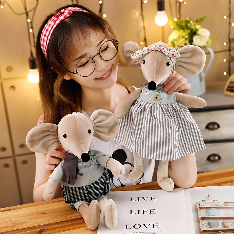 

1 piece of 42cm ballet mouse plush toy, cute and nice animal doll stuffed soft baby finger toy birthday gift