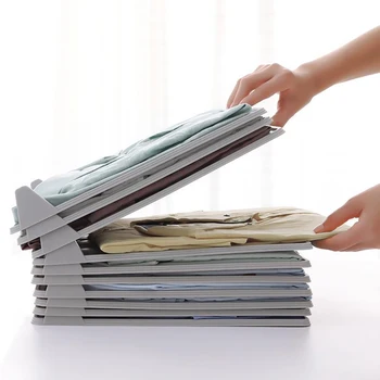 

10pcs Folding Cloth Storage Holders Simple Clothing Wardrobe Finishing Racks Home Shirt Underwear Organizer Board.