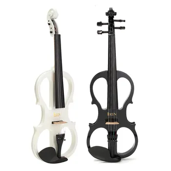 

Musical Instruments 4/4 Maple Electric Violin Wood Bright Art Violin Stringed Instrument with Fittings Cable Headphone & Case