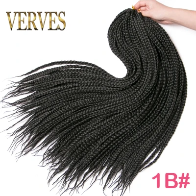 VERVES box плетеные косы 24 дюйма 22 Корни/упаковка серый Омбре синтетическое плетение волос тепловое волокно оптом вязанная коса - Цвет: # 1B