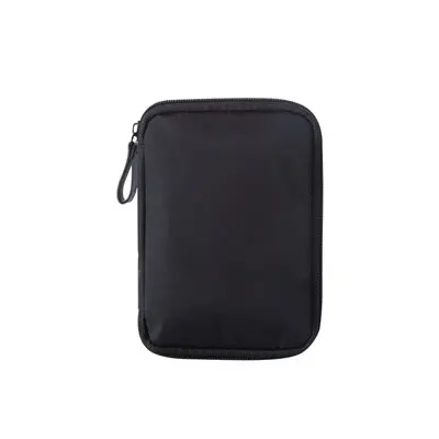 Travel Digital Pouch Nylon Travel Passport Case Multi Purpose Zipper Card and ID Holder Cable Gadgets Organizer - Цвет: Black Size S