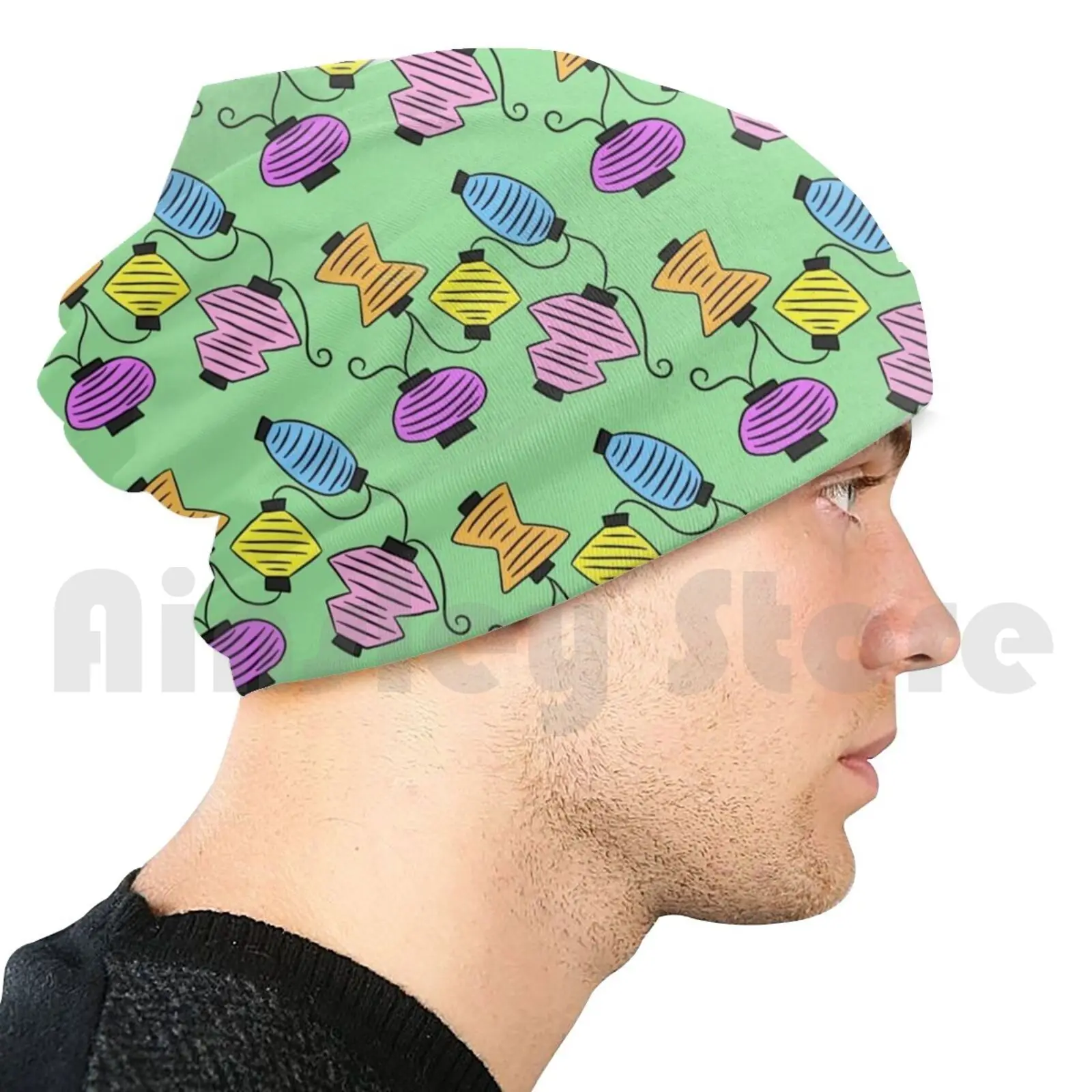 

Party Lanterns Beanies Pullover Cap Comfortable Garden Party Birthday Party Tea Party Colorful Rainbow Unbirthday