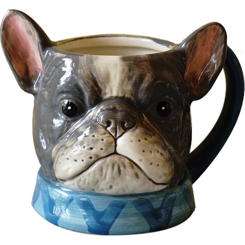 Милая креативная чашка бульдога с животными забавные кружки керамическая