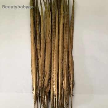 

100PC 50-55CM 20-22Inches Gold Silver Dyed Ringneck Pheasant Tail Feather Natural Pheasant Feathers jewelry making Carnival Plum