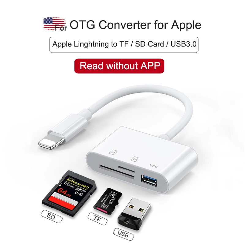 Micro SD кардридер карта адаптер USB3.0 Multimemory Stick для iphone iPad iOS13 Lightning камеры Адаптер USB кардридер|Картридеры| |