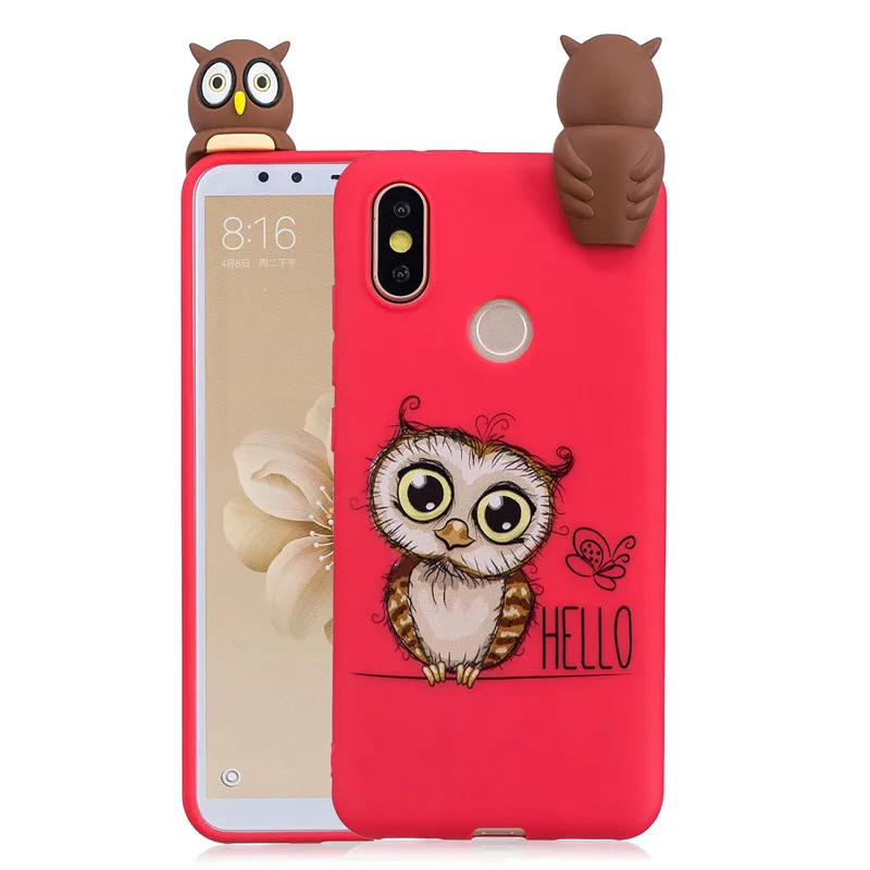 3D мягкий чехол из ТПУ для Xiaomi Mi A1 A2 Lite 8 Kawaii панда Единорог Кот Чехол Redmi 7 6 8A 5A 4A Note 5