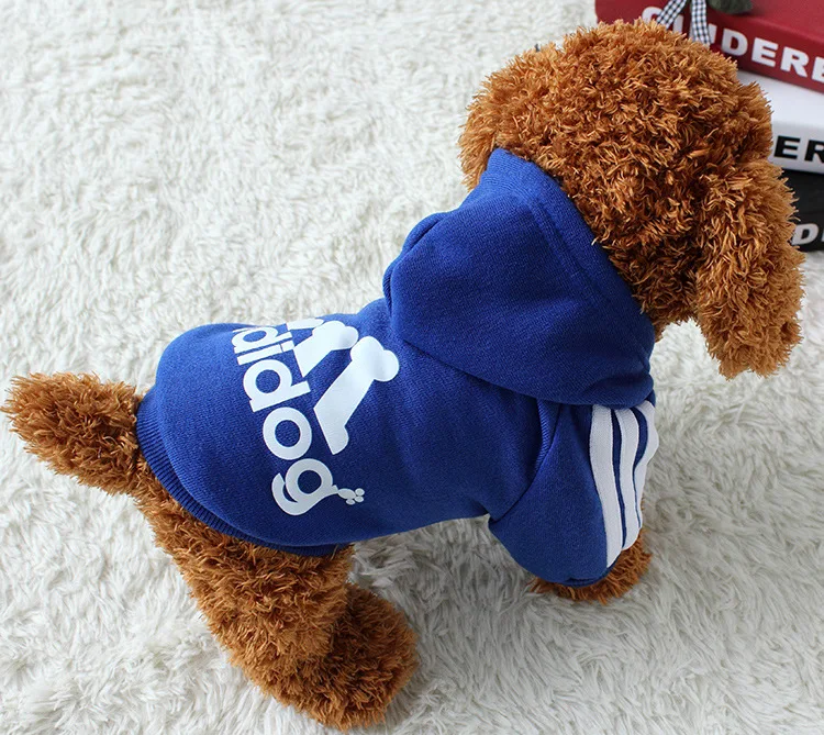 blue Толстовка для собак Зима Одежда для собак пальто куртка хлопок Ropa Perro французская одежда для бульдога для собак Одежда для домашних животных мопс - Цвет: blue