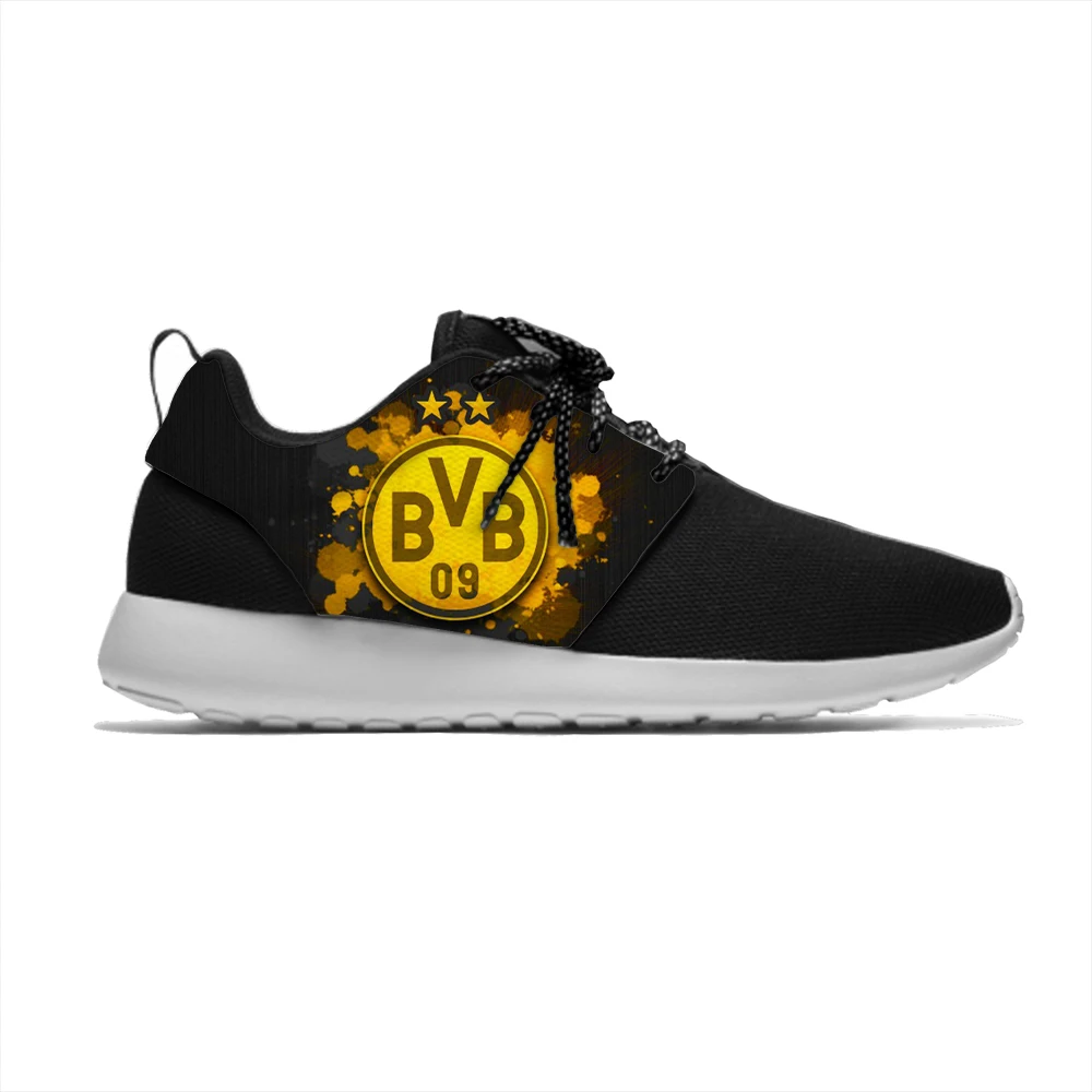 Dortmund Lightweight Sport Breathable Casual Sneakers Men/Women Borussia Soccer Football Fans Running Meshy Athletic Shoes