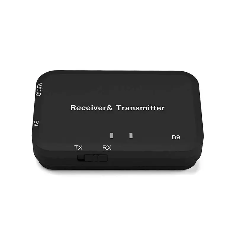 Черный 2в1 беспроводной bluetooth-адаптер передатчик+ аудио приемник 3,5 мм передатчик и приемник встроенный аккумулятор 300 мАч - Цвет: Черный