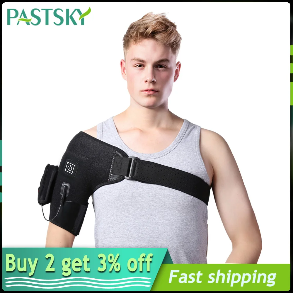 

Electric Infrared Heating Shoulder Brace Support Pads Hot Therapy Arthritis Joint Pain Relief Body Massage Muscle Stimulator