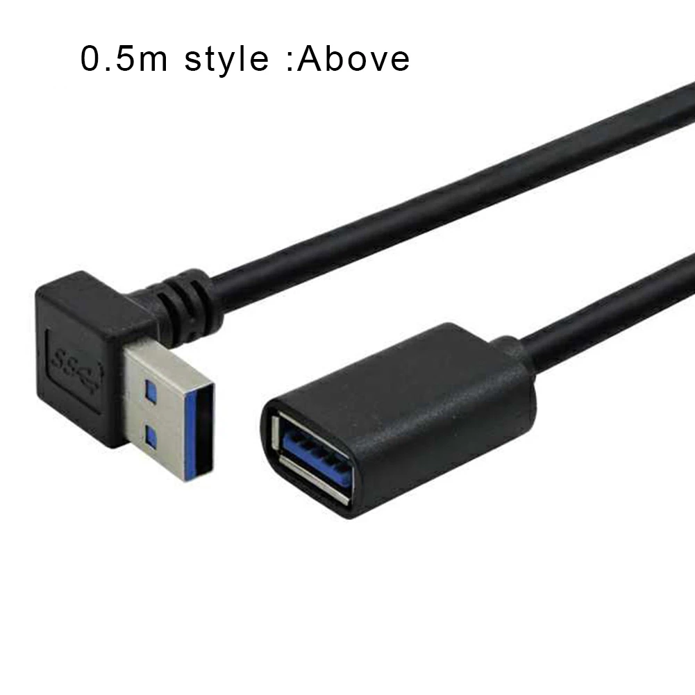0.5m Upward Горячий USB 3,0 удлинитель 90 градусов высокая скорость портативный для домашнего офиса бизнеса для DOY - Цвет: 0.5m Upward