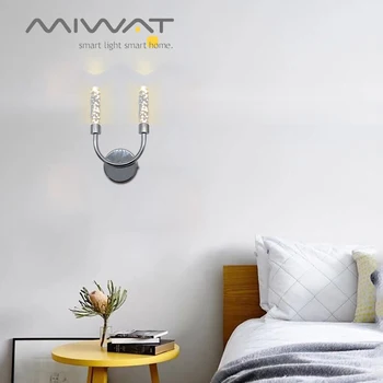

LED Wall Sconce Crystal Wall light Simple and Creative Warm bedroom bedside wall lamp corridor crystal lights