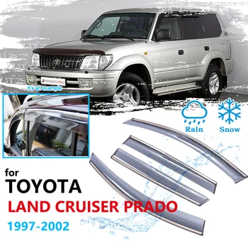 

Car Window Accessories for Toyota Land Cruiser Prado Merú 90 J90 1997-2002 Rain Guard Deflector Visor Awnings Shelters 1998 1999