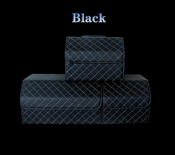 

Car Trunk Organizer Box Storage Bag PU Leather Folding Collapsible Toys Food Storage Bag Truck Cargo Container Car Accessories