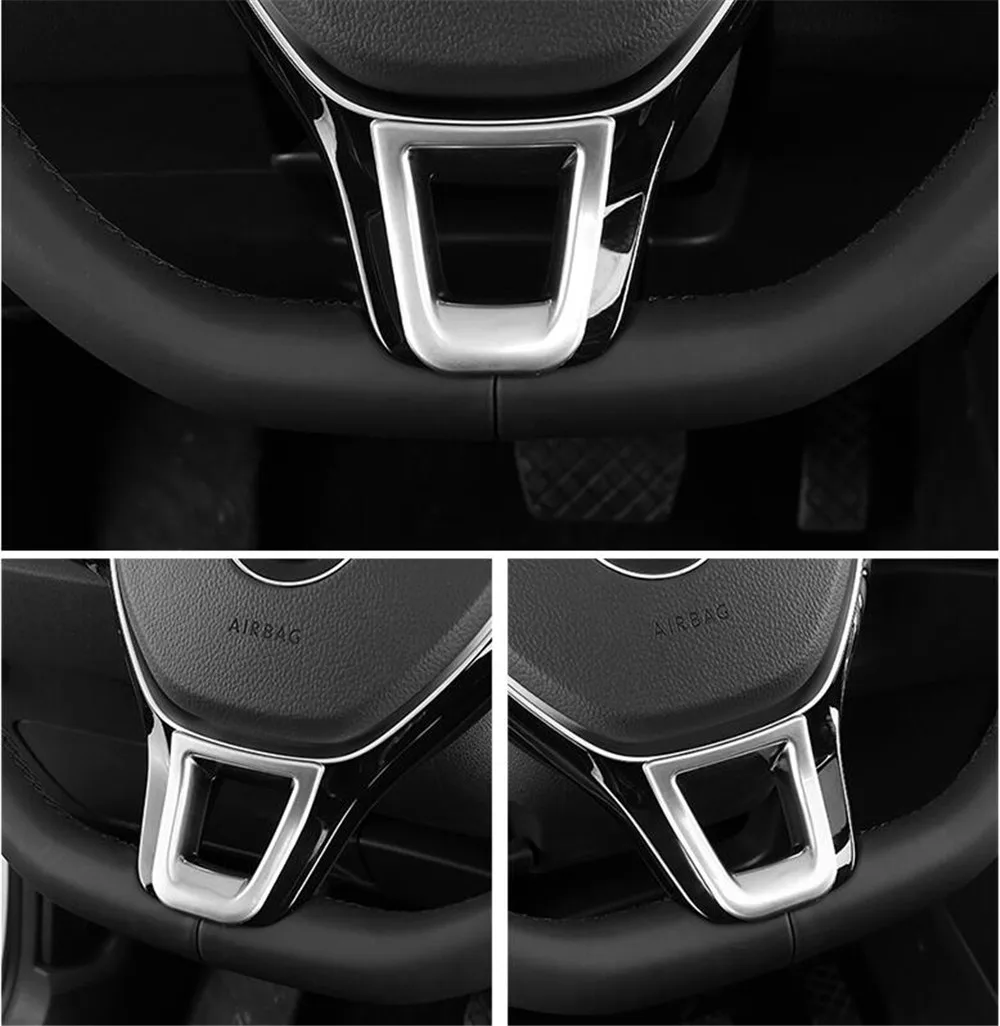 Отделка рулевого колеса автомобиля аксессуары для Volkswagen T-ROC C-TREK T-Cross TAYRON Phideon Teramont Atlas Arteon Fox MULTIVAN Sharan