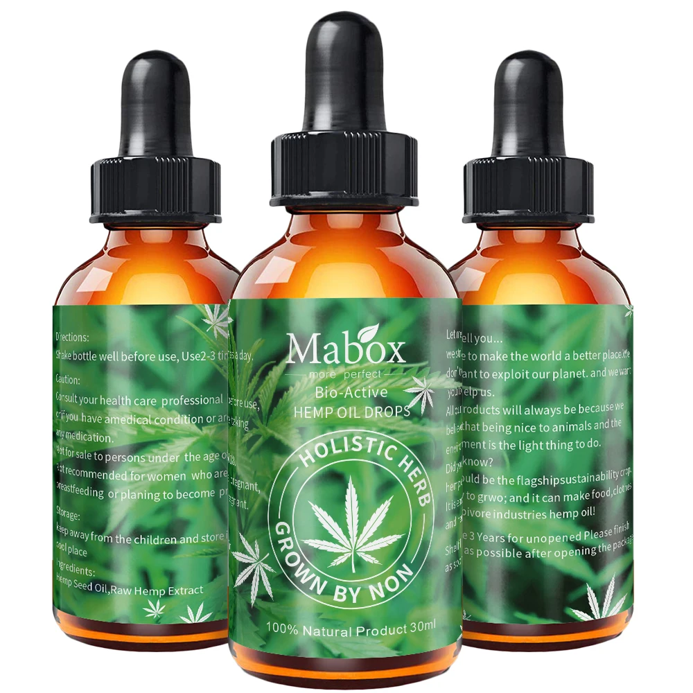 MABOX Hemp Oil 100 Pure Natural Plant Extract Contribute to Good Health it Helps Reduce Anxiety 4