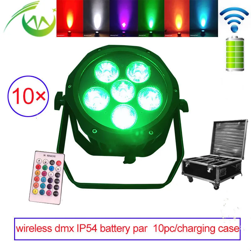 Беспроводной dmx uplight DJ Par Может светодиод на батарейке DJ Uplights IP54 Водонепроницаемый Светодиодный прожектор DJ открытый свадьбы Вечерние Клубные