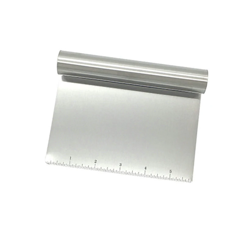 Flour Scraping Baking Tool Stainless Steel Design Kitchen Tool with Scale Cutting Knife Fondant Cake Baking