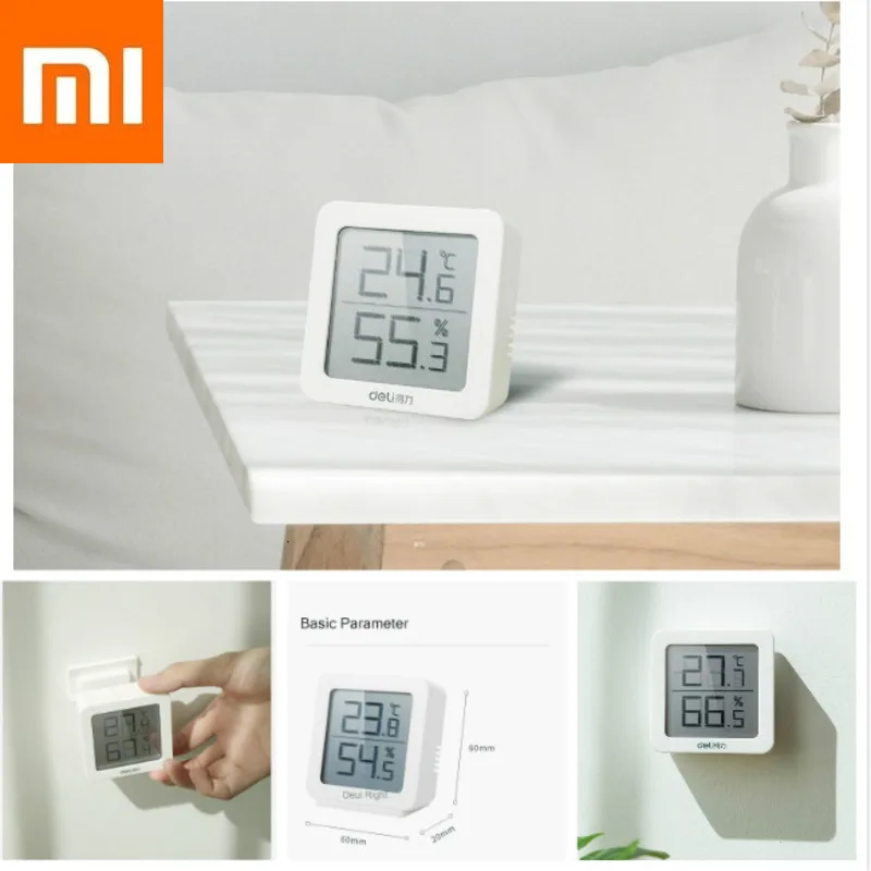 2019Xiaomi электронный термометр+ гигрометр ЖК-дисплей стоящий+ повесить двойное использование один секундный один тест XiomiFor школьный семейный отель