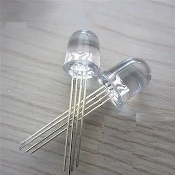 

50PCS LED RGB 10MM common cathode 4-PINS Super Bright Bulb Lamp diy electronics