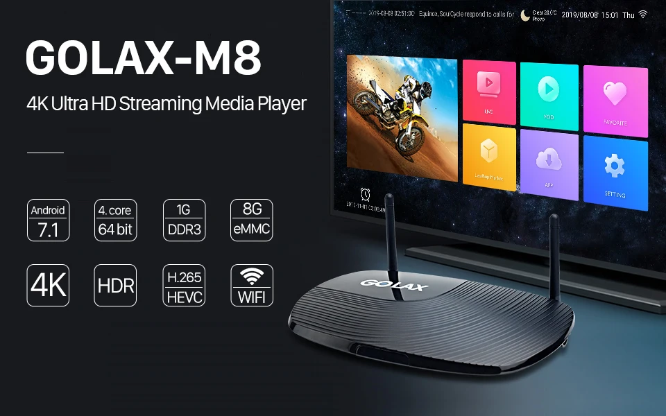 Арабский IP tv Франция подписка коробка Golax M8 Android 7,1 Smart tv Box 1G 8G 1 год IP tv французский арабский QHD tv IP tv подписка