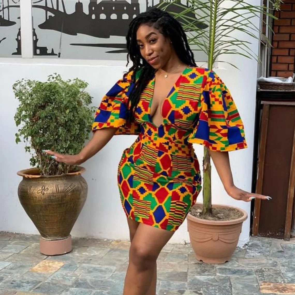 african dresses short