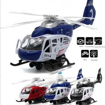 

Alloy Diecast Armed Helicopter Military Fighter Model With Sound & Light Children Collection Graded Kids Toys Christmas gifts