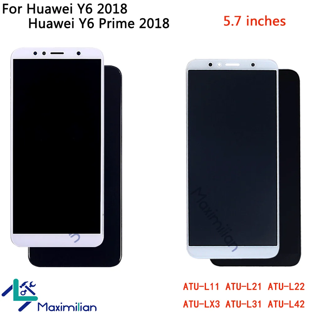 5 7 &quotдля huawei Y6 2018 Y62018 ATU L11 L21 L22 LX3 ЖК Экран Дисплей + сенсорный экран Стекло