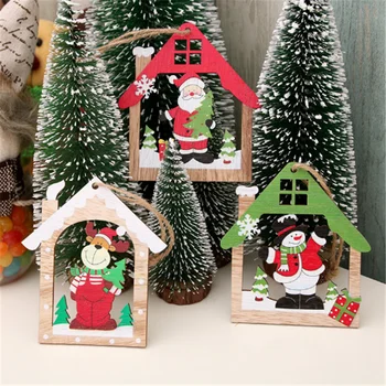 

Merry Christmas 1pcs Christmas Decoration Wooden Pendant Christmas Tree Ornament Noel Christmas Gift Navidad 2021 New Year
