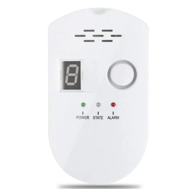 

Plug-in Digital Gas Detector High Sensitivity LPG/Coal/Natural Gas Leak Detection Alarm Monitor Sensor for Home/Kitchen Gas Al