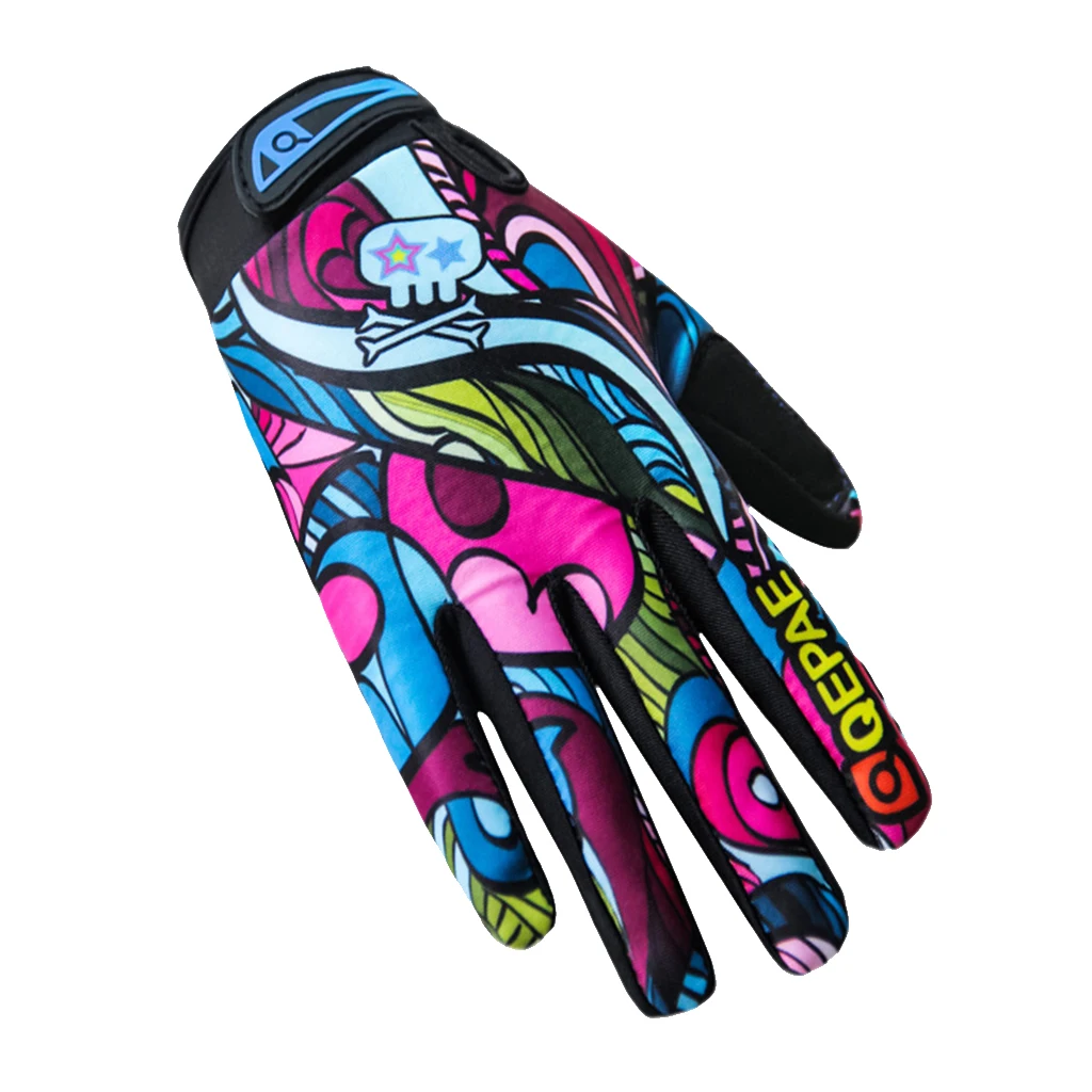 1 Pair Full Finger Gloves 3mm High Elastic SBR Mat Cycling Gloves Gel Pad Gloves Sportswear Riding Mitts for Cycling Skating