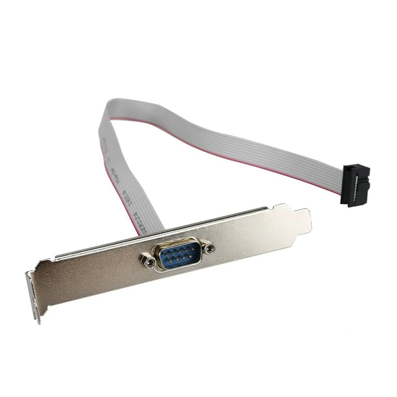 

1 Port 28cm DB9 Serial Port Bracket to 10 Pin Header - Low Profile (PLATE 9M16LP)