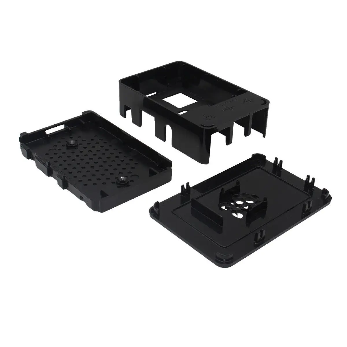 Черный Raspberry Pi чехол для корпуса V4 с радиатором для Raspberry Pi 3/2/B