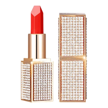 

INNLAA 1Pcs Limited Edition Diamond Lipstick with Matte and Long-Lasting Non-Marking (Cinnabar Orange)