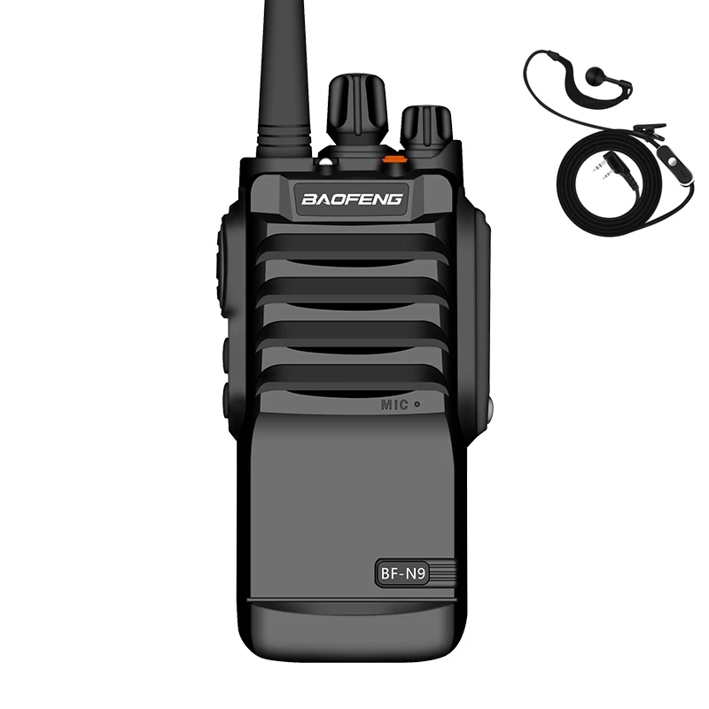 Baofeng N9 Водонепроницаемая портативная рация BF n9 двухстороннее радио портативное Ham коммуникатор UHF 400-520 МГц 8 Вт Выходная мощность 2800 мАч - Цвет: 1pc with earpiece