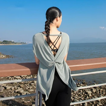 

Ladies Dance Clothes Ballroom Tops Loose Opening Back Fitness Sport Samba/Cha Cha Dancing Dresses For Women Sexy Tops Plus Size