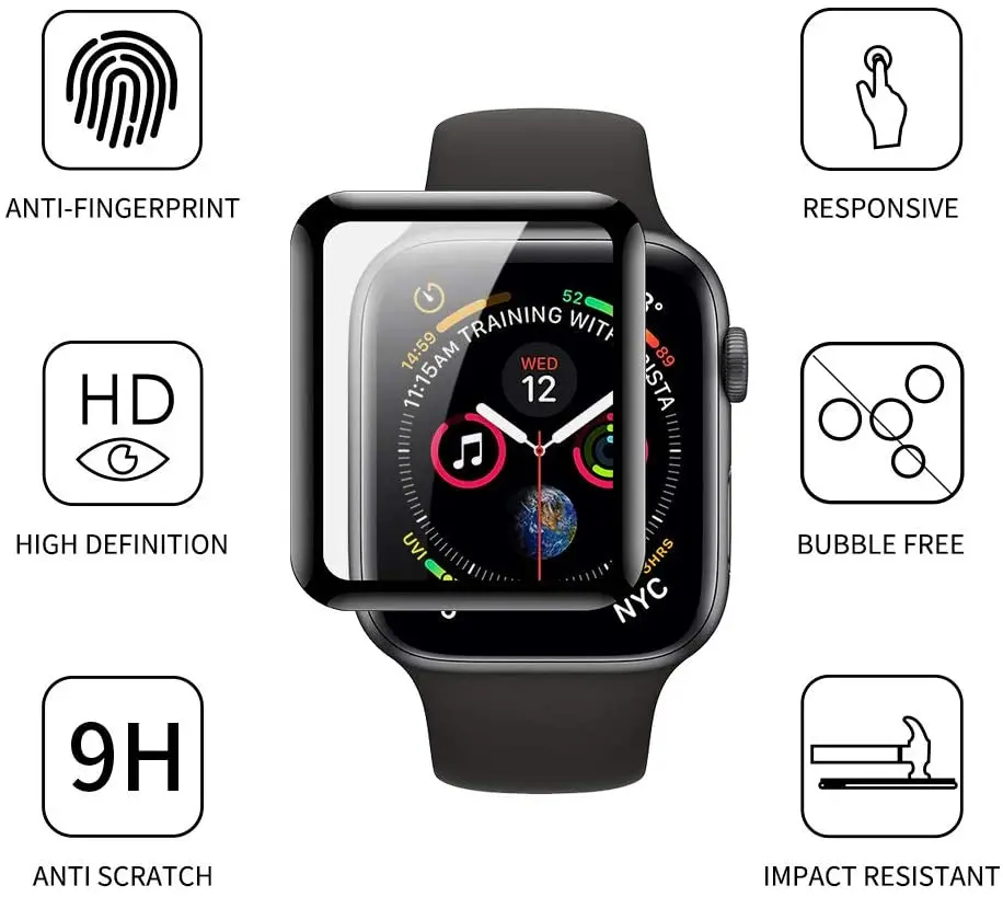 3d Waterproof Screen Protector For Apple Watch 38mm 40mm 42mm 44mm 41mm  45mm Not Tempered Soft Glass Film For Iwatch 7/6/5/4/3se - Watch Screen  Protectors - AliExpress