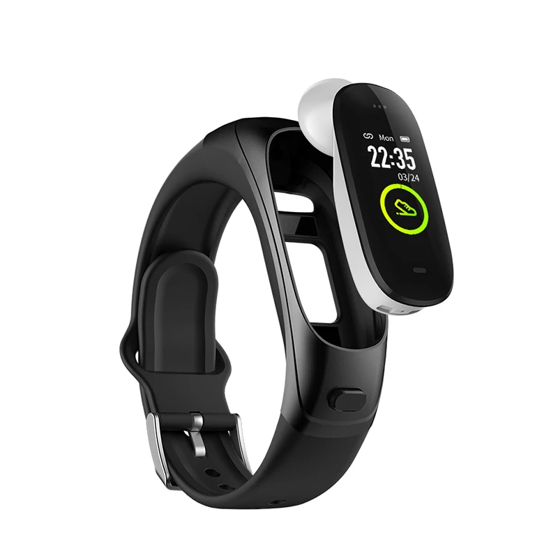 V08 PRO Bluetooth-гарнитура умный браслет 2 в 1 часы с наушниками-вкладышами Браслет