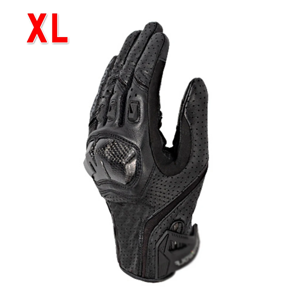 Мотоциклетные гоночные Guantes для езды на велосипеде защитные универсальные противоскользящие зимние летние перчатки с сенсорным экраном - Цвет: Black XL