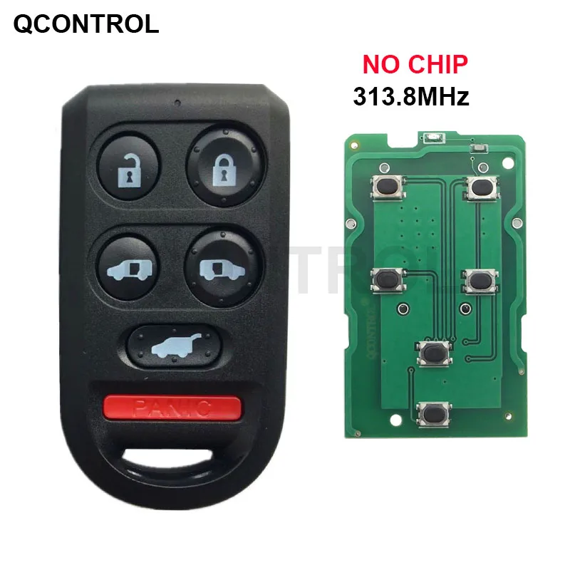 Qcontrol Smart Remote Car Key Fob 5+1/6 Buttons 313.8MHz no Chip for Honda Odyssey 2005 2006 2007 2008 2009 2010 car accessories