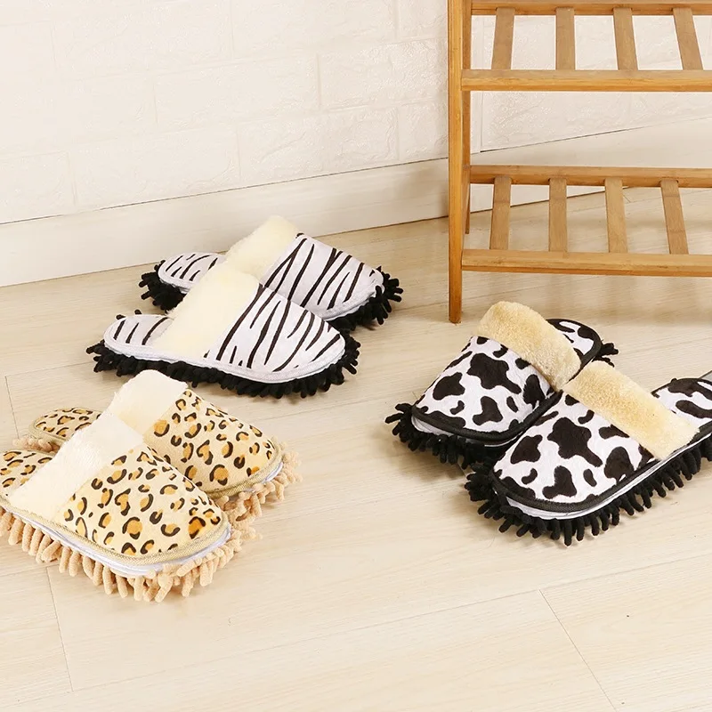 

New Wholesale Washable Floor Cleaning Slippers Microfiber Dust Mop Floor Dust Slippers Shoes Lazy Home Bathroom Cleanning Tools