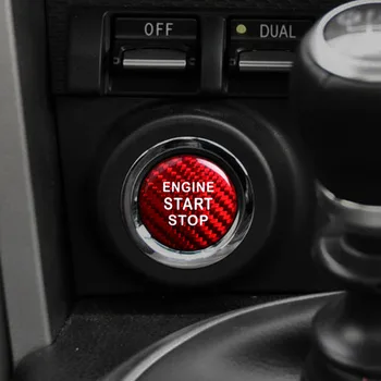 

Interior Carbon Fiber Car Engine Start Stop Ignition Key Ring Sticker For Subaru BRZ Toyota 86 2013-2019 auto accessories hxh