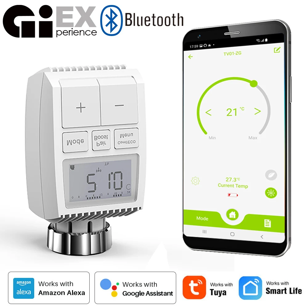 Умный Bluetooth термостатический привод клапана радиатора TRV Программируемый
