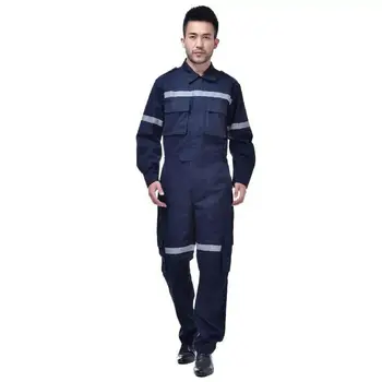 

Work Clothing Unisex Reflective strip Long Sleeve Coveralls Protective Cloth for Worker Repairman Machine Auto Repair Welding D8