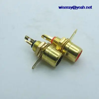 DHL/EMS 1000 шт RCA гнездо Шасси Панель Крепление Аудио Видео адаптер Золотой plated-A8