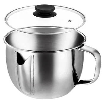 

Kitchen Oil Soup Separation Bowl Multi-Purpose 304 Stainless Steel Greaser Filter Cooking Pot Kitchen Gadgets