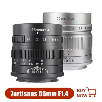 

7artisans 55mm F1.4 Large Aperture Portrait Manual Focus Lens for Canon EOS-M Fuji Sony Olympus M4/3 Mount Mirrorless Camera