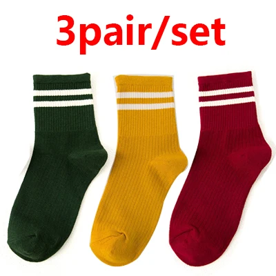 3 пары ярких цветов, женские короткие носки для девочек, короткие теплые носки осень-зима, повседневные Мягкие хлопковые удобные женские носки для женщин - Цвет: 3pairs J