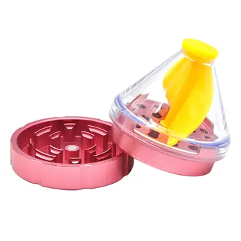 

50mm Funnel Cones Smoke Grinder 2 Parts Aircraft Aluminum Alloy Tobacco Crusher Herb Cigarette Tobacco Cutter Tool