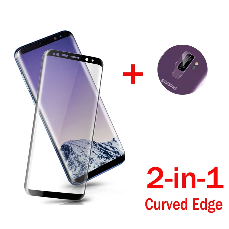 Защитное стекло для экрана Samsung S10 Plus Note 10 S9 s10e S8 2 в 1 закаленное камеры защитный
